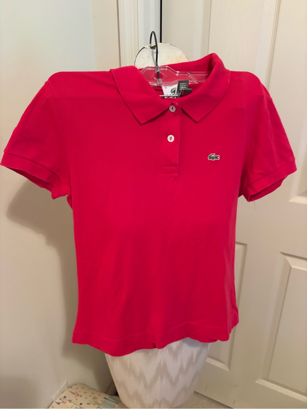 Lacoste Women's Bright Red Short-Sleeve Polo 42